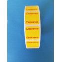 Yellow / Red Clearance Label