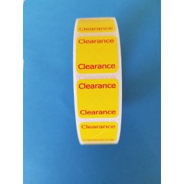 Yellow / Red Clearance Label Yellow / Red Clearance Label